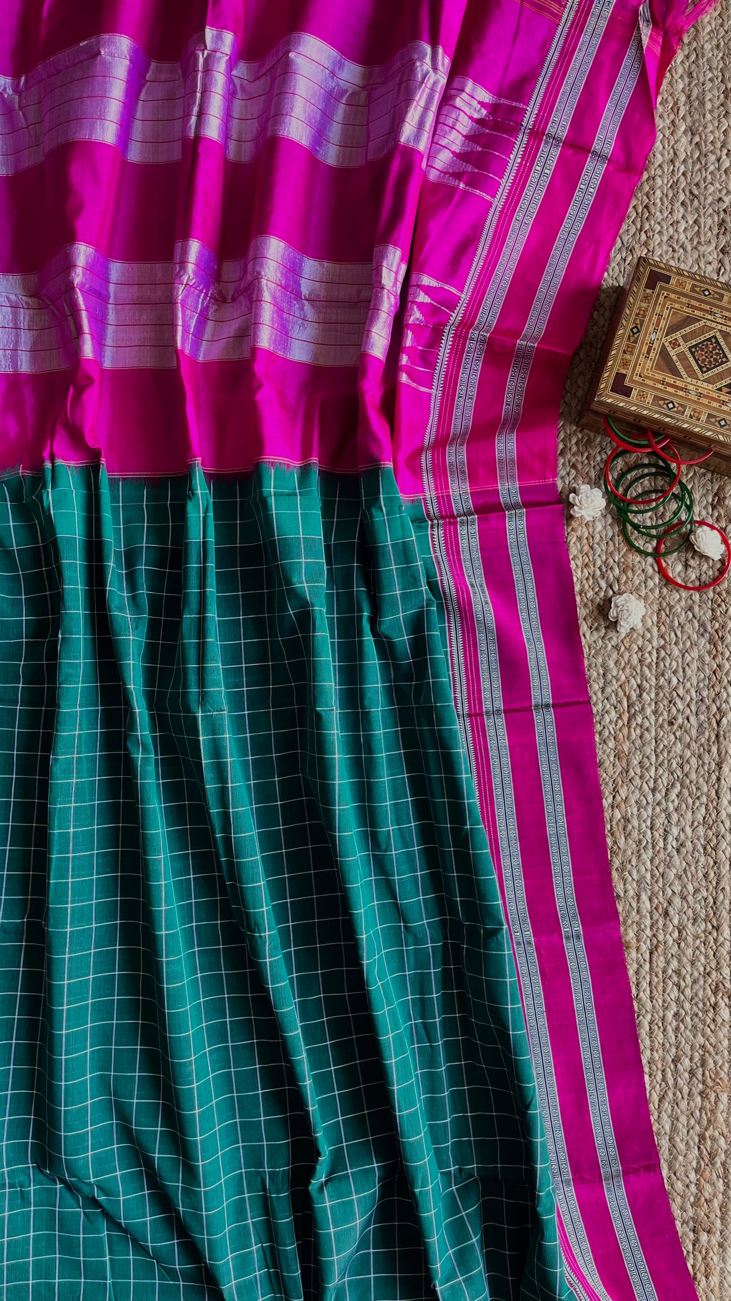 'JYOTHI' Handwoven Silk- Pallu Ilkal Saree