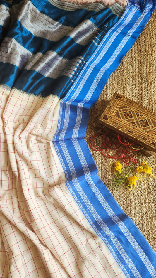 'KEERTHI' Handwoven Silk Pallu Ilkal Saree